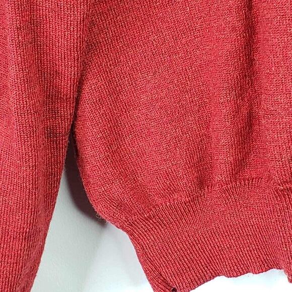 Brooks Brothers Sweater 346 Men’s XL Burnt Orange Merino Wool Pullover Knit Fall - Picture 3 of 7